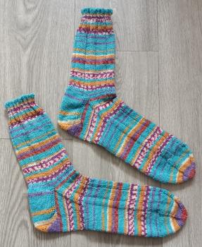 Unikat! Handgestrickte Socken Größe 44/45