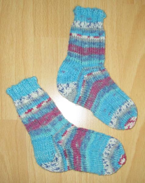 Unikat! Handgestrickte Socken Größe 20/21